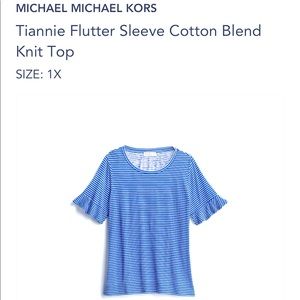 MICHAEL MICHAEL KORS
Flutter Sleeve Top
1X | Blue
